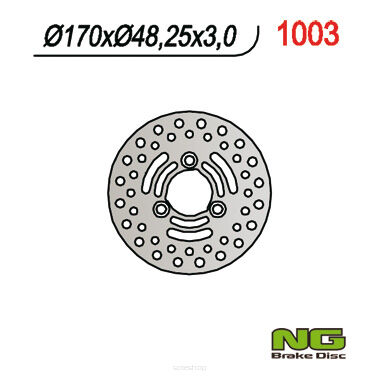 Tarcza hamulcowa przód NG NG1003 Suzuki LT-Z 250 LT-Z 400 LTA LTF 400 500