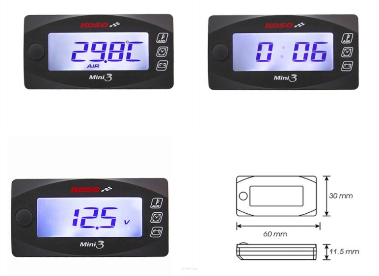 Termometr elektroniczny Koso Mini 3 z czujnikami