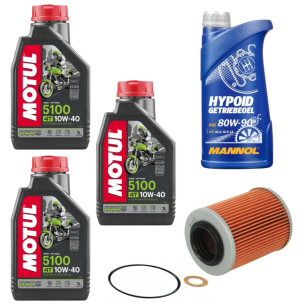 Zestaw serwisowy olej Motul, MANNOL + filtr oleju CFMOTO CFORCE 450 520 G1