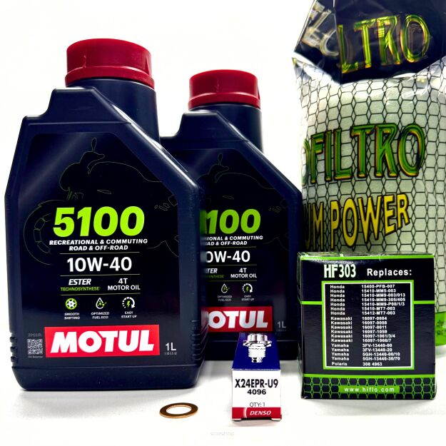 Zestaw Serwisu Olejowego Motul filtr świeca do quada YAMAHA YFM 660 R RAPTOR