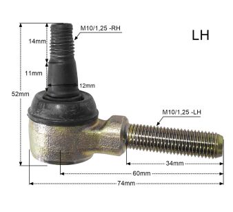 Końcówka drążka kierowniczego lewa PromX Yamaha YFM 600 Grizzly PM111016LS