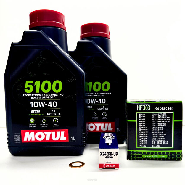 Zestaw Serwisu Olejowego Motul Filtr Świeca YAMAHA YFM 660 R RAPTOR