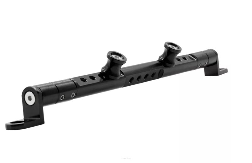 Poprzeczka kierownicy z otworami M6 / M8 czarna