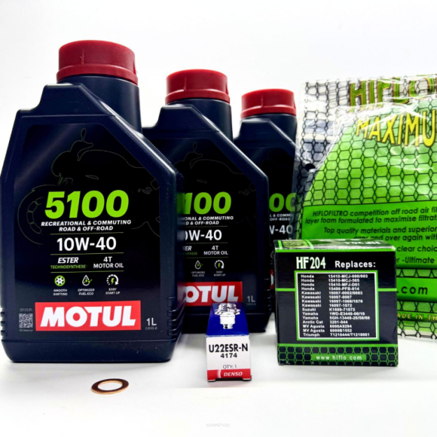 Zestaw Serwisu Olejowego Motul Filty Świeca YAMAHA YFM 700 F GRIZZLY
